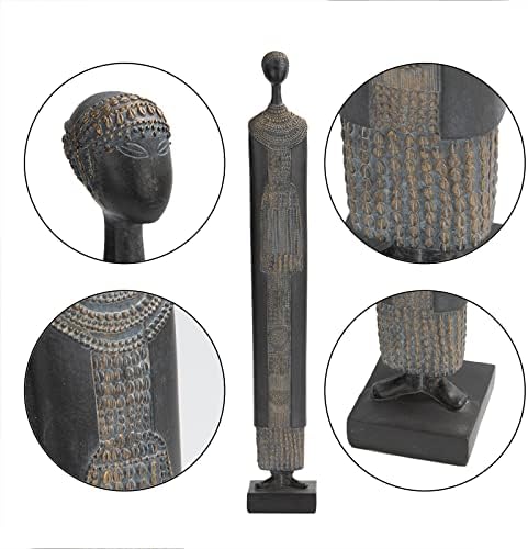 Guichifun African Tribal Lady Statue Figurine Home Decor