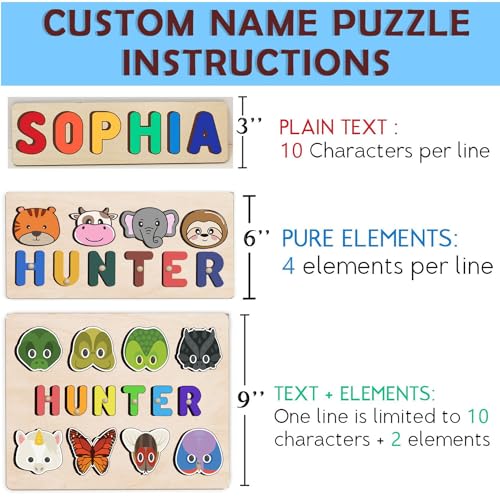 Personalized Wooden Name Puzzle For Toddlers 1