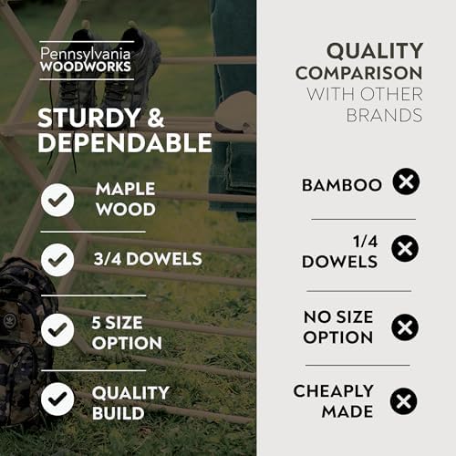 Pennsylvania Woodworks Extra Large Folding Drying Rack