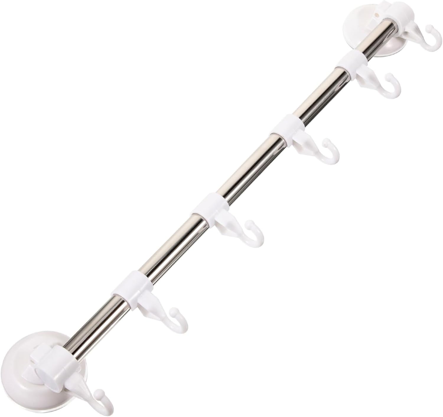 HOMSFOU Stainless Steel Suction Cup Towel Rack