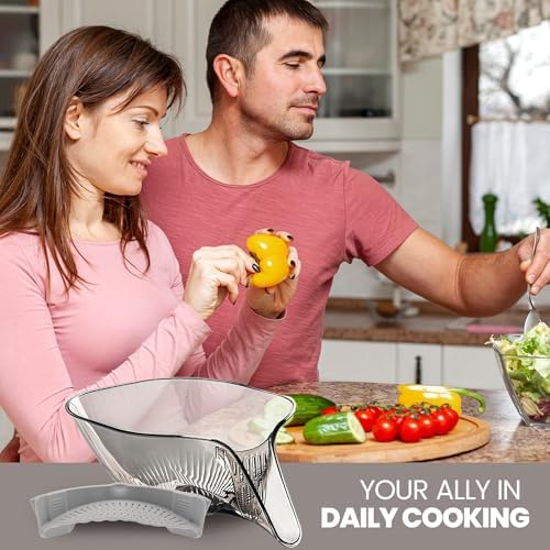 Silicone Strainer Set with Drain Basket and Vegetable Washer Black
