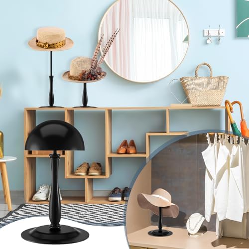 Shimeyao 4 Pcs Adjustable Metal Hat Stands for Hats Wigs