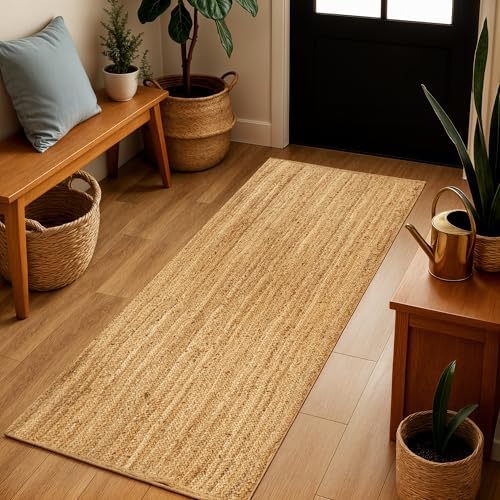 Spoiledhome Jute Rug 2x6 Natural Runner