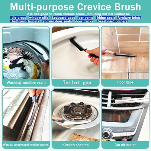 Hard Bristle Crevice Cleaning Brush 2 Pack