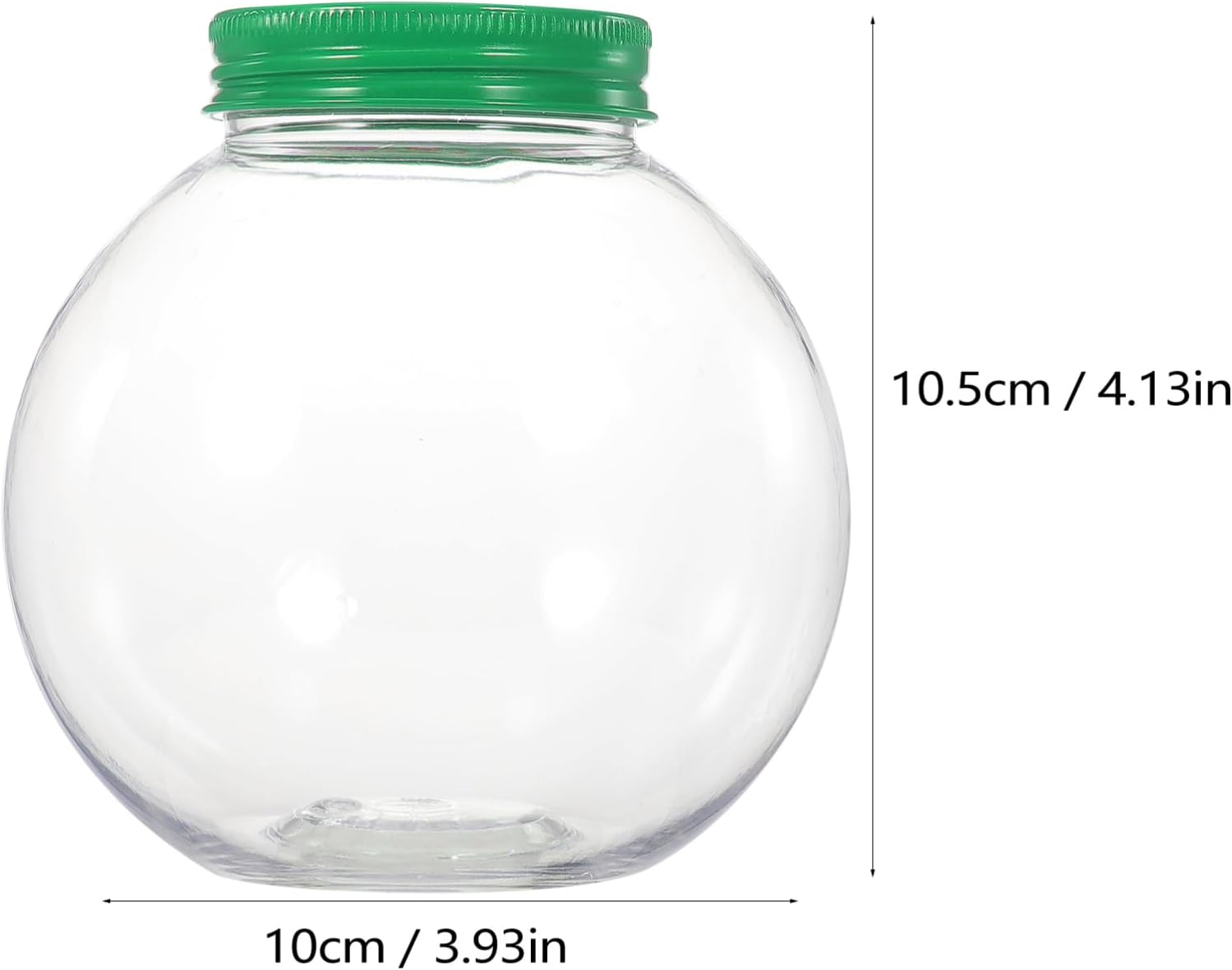 KALLORY 5Pcs Christmas Ball Shaped Candy Jars with Sealing Lids