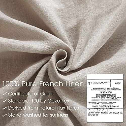 HYPREST French Linen Body Pillow Cover 20x54 Cooling Pillowcase
