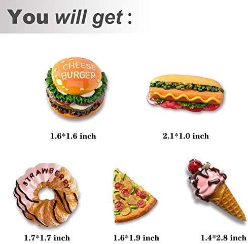 Aiuwo 3D Food Refrigerator Magnets 5PCS