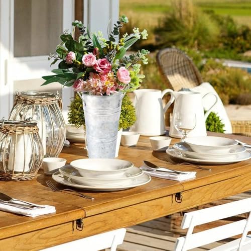 8pcs 10inch Galvanized Flower Bucket Set