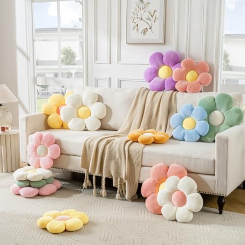Cute Daisy Throw Pillow 196 Inch Flower Shaped Decorative Cushion