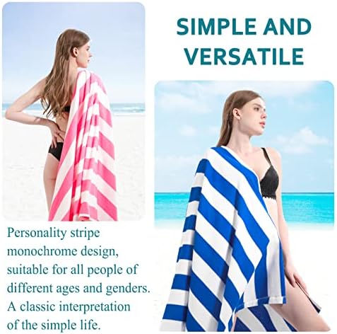 Genovega 6 Pack Oversized Stripe Beach Towels