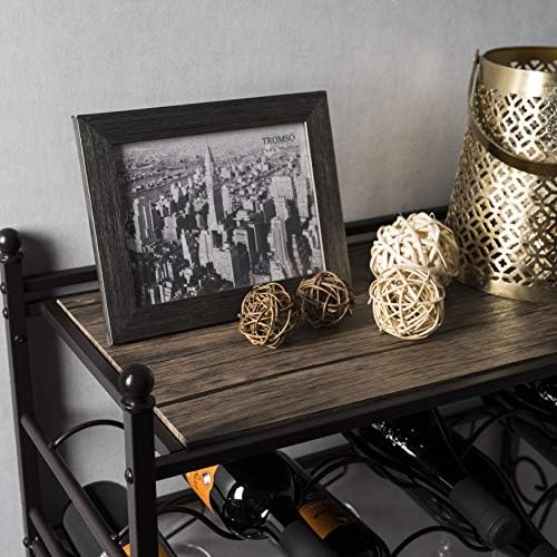 Home Zone Living Wine Rack - Freestanding Countertop Storage for 6 Bottles