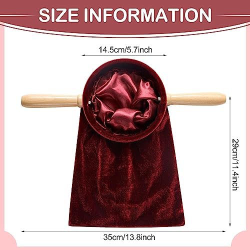 Tioncy Set of 2 Red Church Offering Bags with Handles