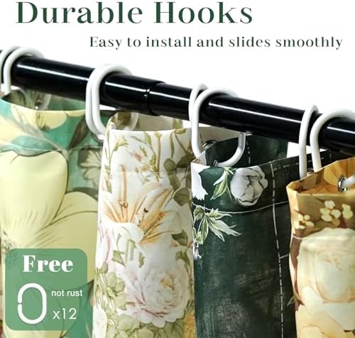 Mocsicka Boho Shower Curtain with 12 Hooks 72x72 Inch Waterproof