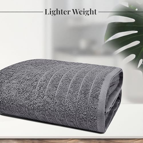 Tens Towels Jumbo Bath Sheet 40 x 80 Inches Dark Grey