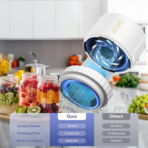 ZenTong Infi Vacuum Sealer with Auto Stop and Wide Mouth Lids