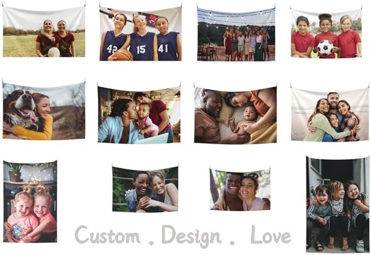 JINJUREN Custom Tapestry Personalized Wall Decor
