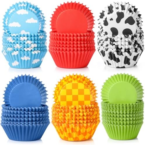 Vesici 900 Count Cartoon Birthday Cupcake Liners