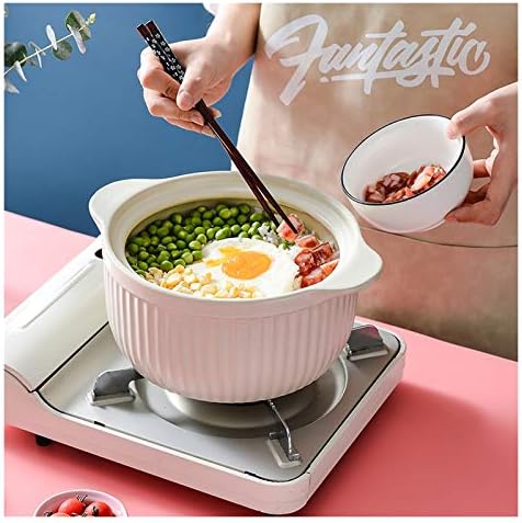 SISWIM 18L Gold Ceramic Stock Pot with Lid