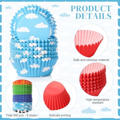 Vesici 900 Count Cartoon Birthday Cupcake Liners