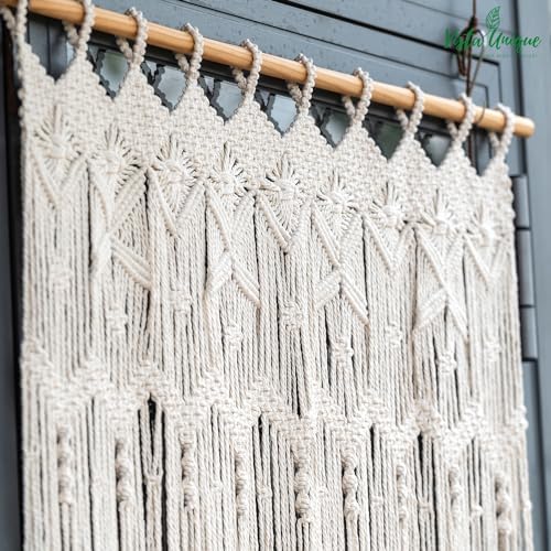 Boho Macrame Curtain Panel 37 W x 77 L
