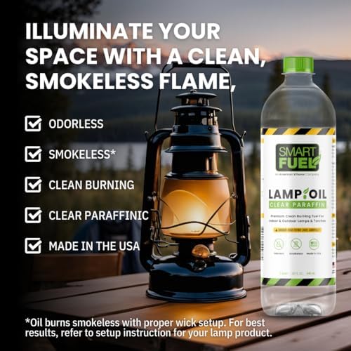 Smart Fuel Ethanol Paraffin Oil Lamp Fuel 32 oz