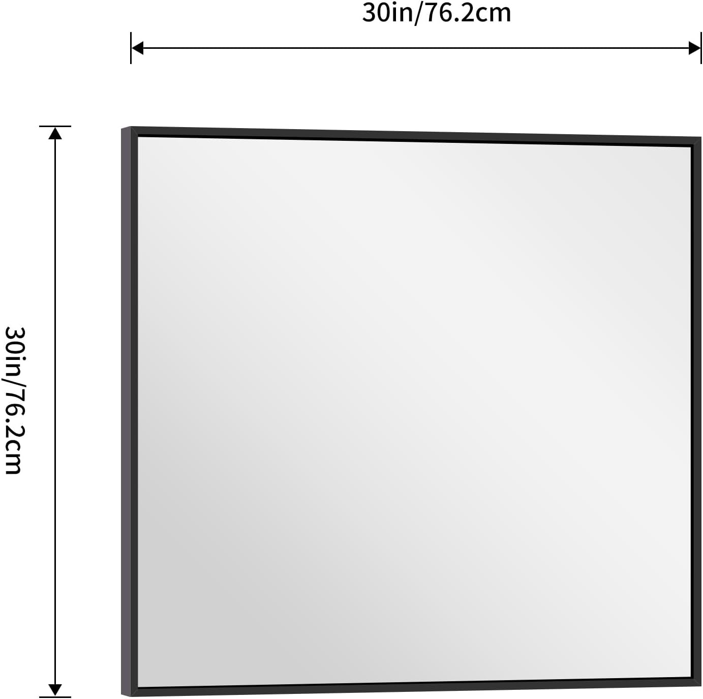 COFENY 30x30 Inch Wall Bathroom Mirror with Metal Frame