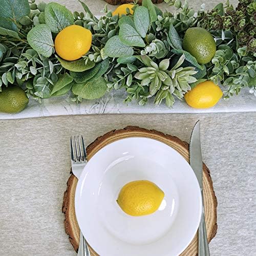 Winlyn 28 Pcs Artificial Lemon and Lime Set