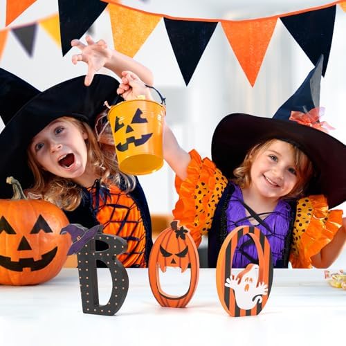 COCHIE BOO Halloween Signs Set of 3 Retro Decor