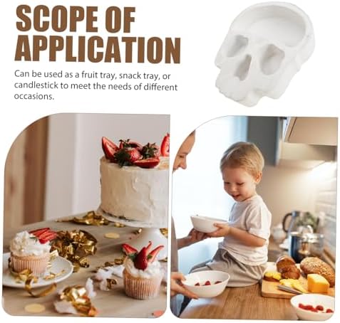 PRETYZOOM Skull Shaped Wood Serving Tray