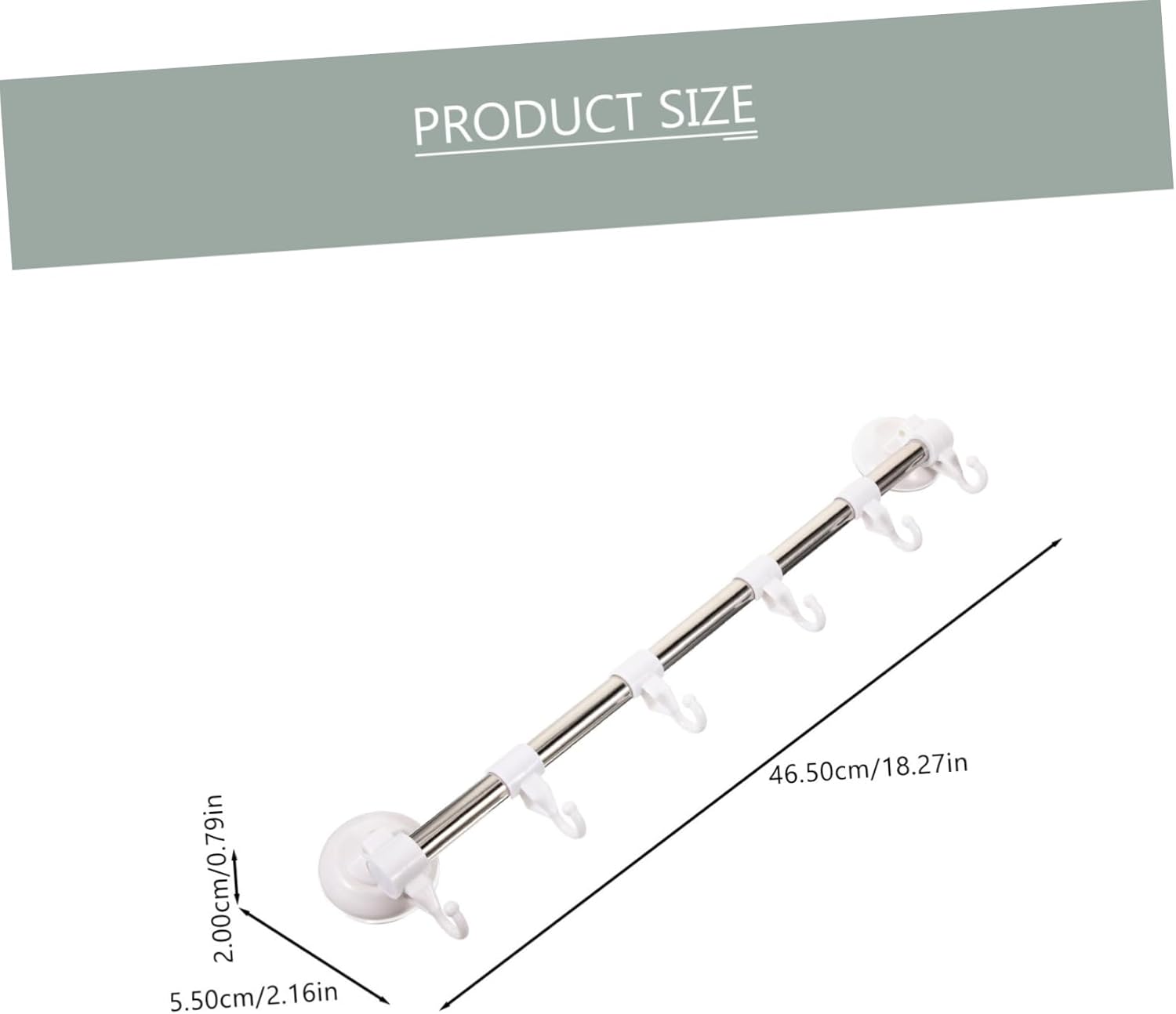 HOMSFOU Stainless Steel Suction Cup Towel Rack