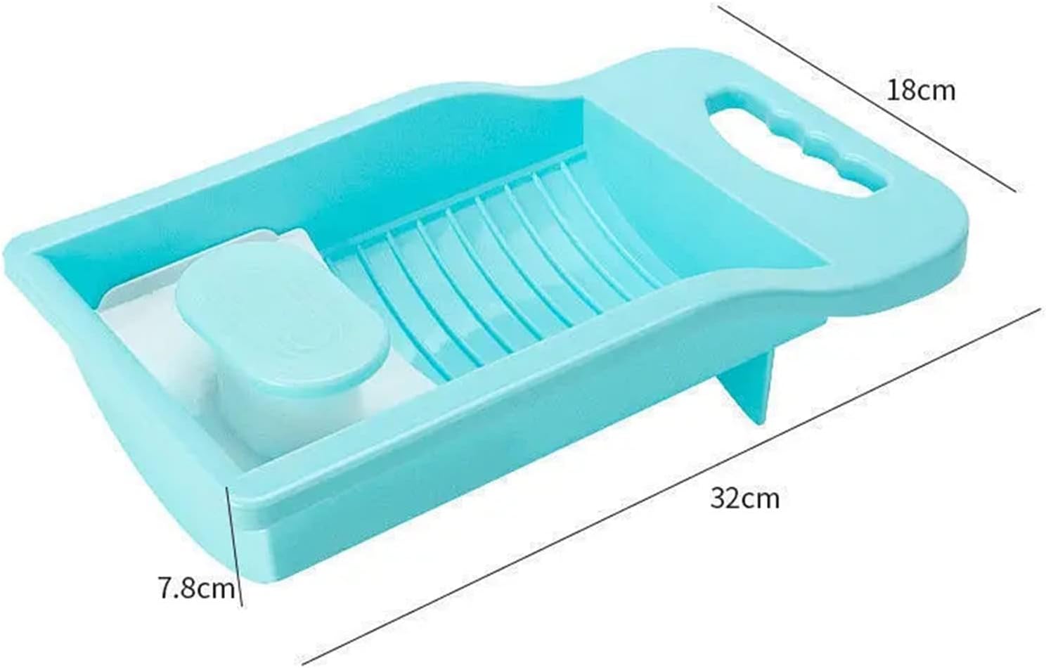 DCFV Plastic Washboard with Handle Non Slip Handheld Laundry Board