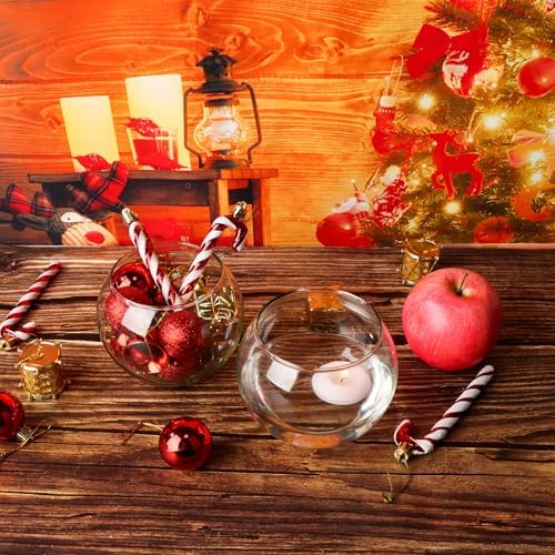 Set of 6 Clear Glass Vases with Sponge Brush