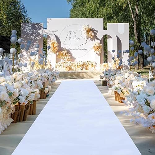 Extra Thick White Carpet Runner for Wedding Ceremony and Party