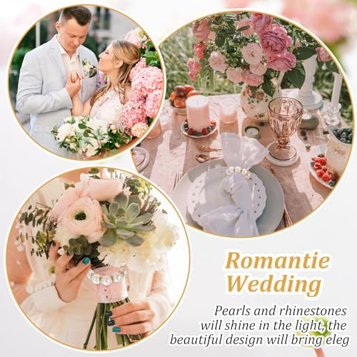 60 Pcs Pearl Napkin Rings for Elegant Weddings and Parties