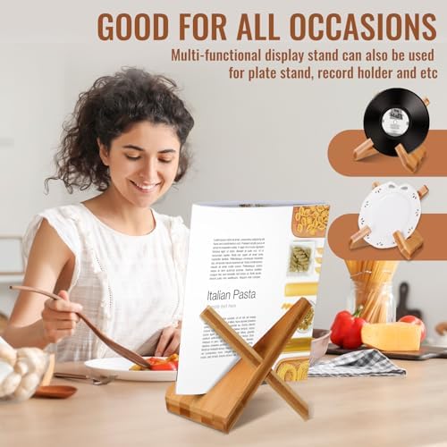 Wooden Cookbook Stand with Adjustable Angle
