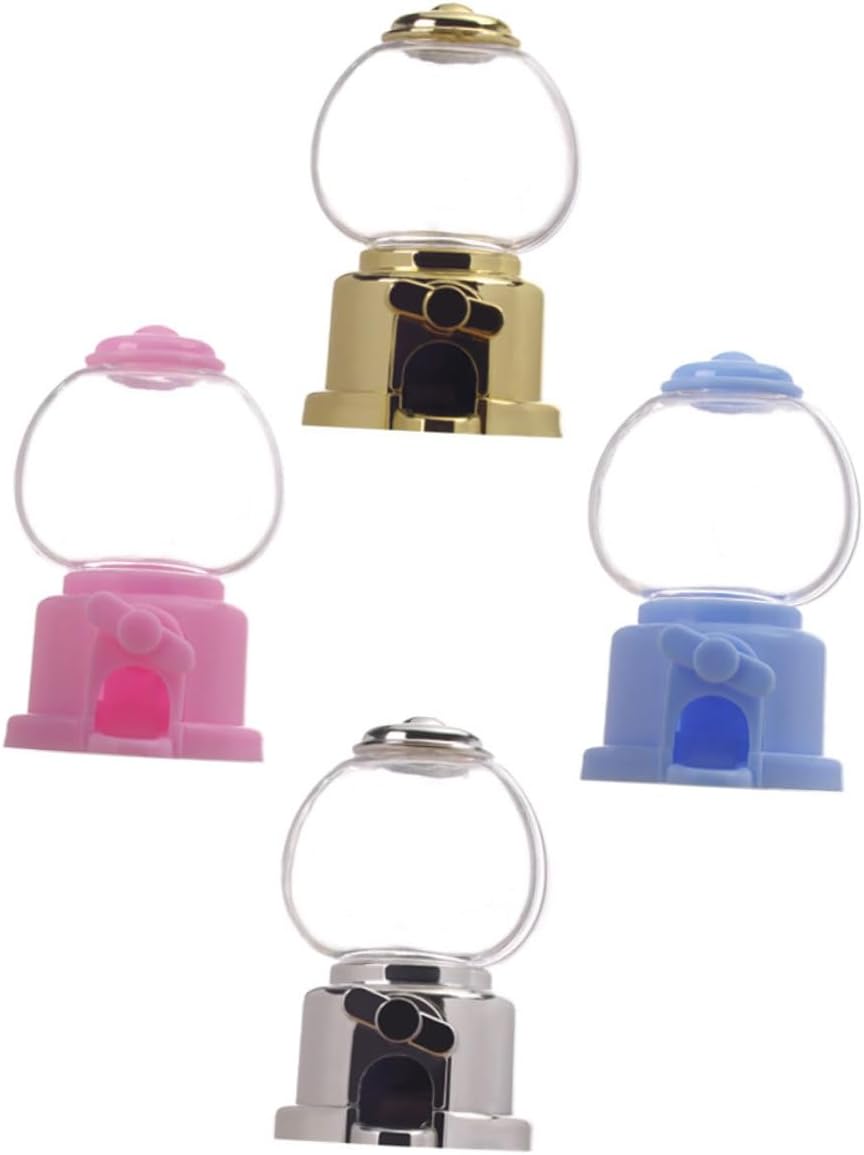 Healifty 8pc Manual Gumball Machine Candy Dispenser