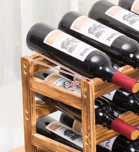 Bamboo Wine Rack 6 Bottle 2-Tier Space-Saving Kitchen Organizer