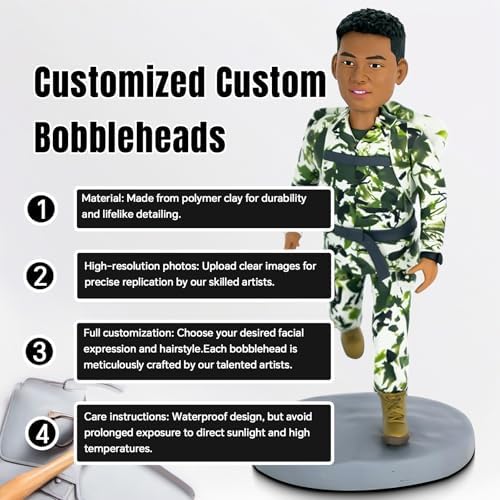 Custom Military Bobblehead Figure - Personalized for Boyfriends