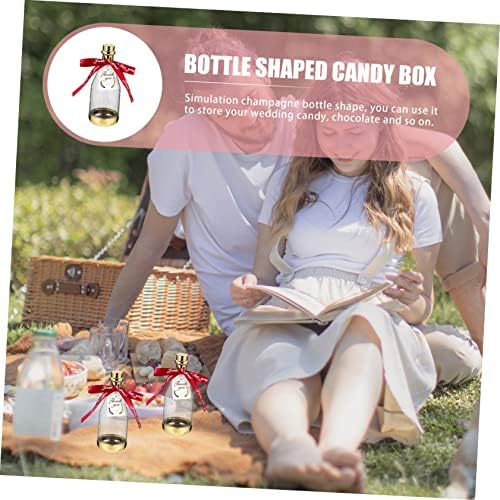 PRETYZOOM 6pc Bottle Shaped Candy Containers for Wedding and Party