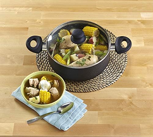 IMUSA 127 Quart Charcoal Stock Pot with Lid