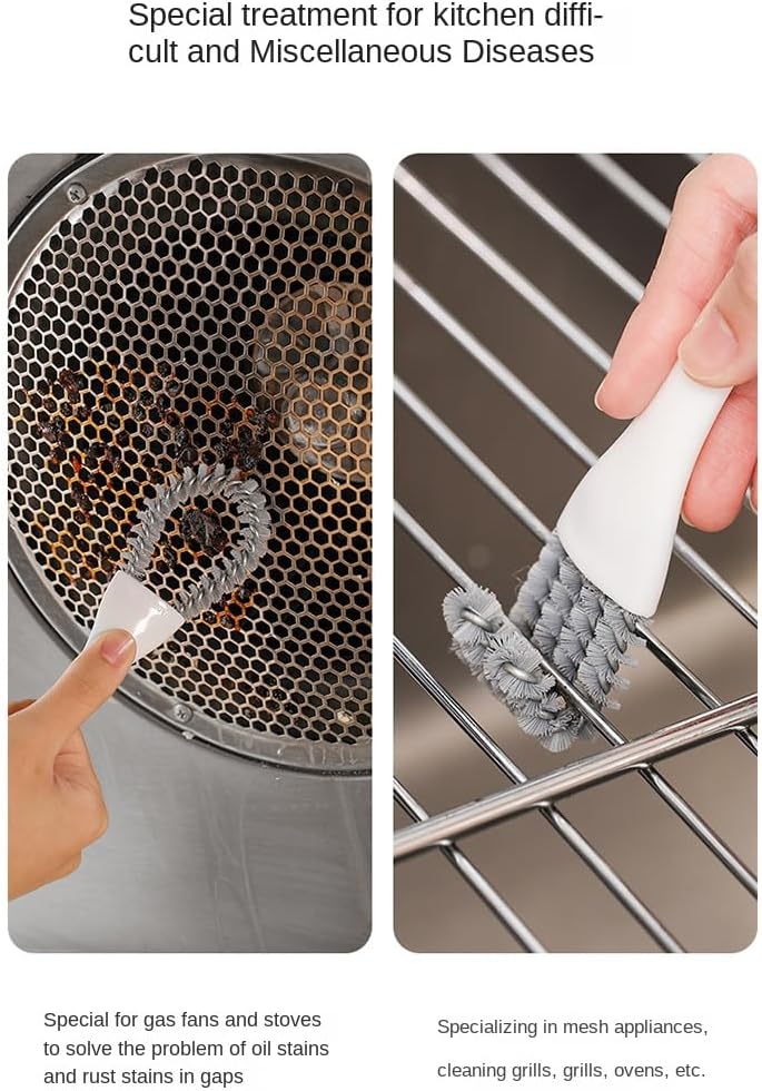 Kitchen Stove Cleaning Brush with V-Hook and Squeegee