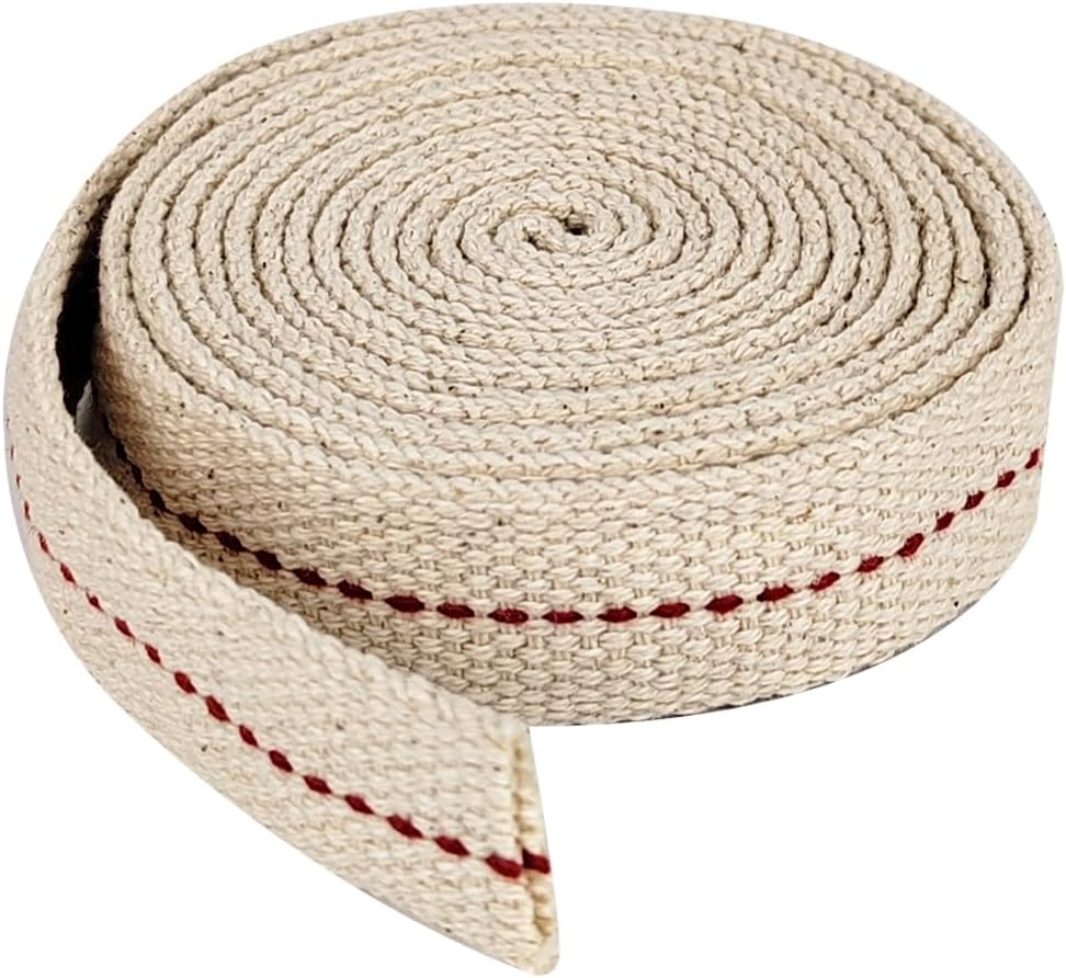 JUNSDUKE 1 Roll 65 Feet Oil Lamp Wick 34 Inch Flat Cotton Replacement