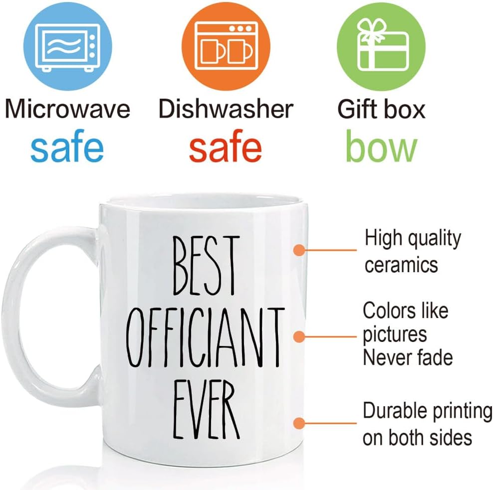 FALJIOK Best Officiant Ever Coffee Mug 11oz