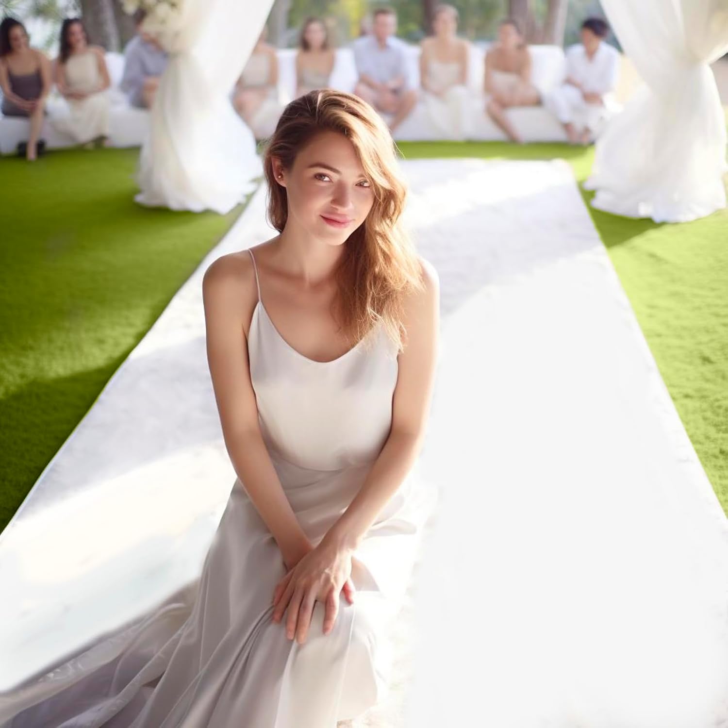 Extra Thick White Carpet Runner for Wedding Ceremony and Party