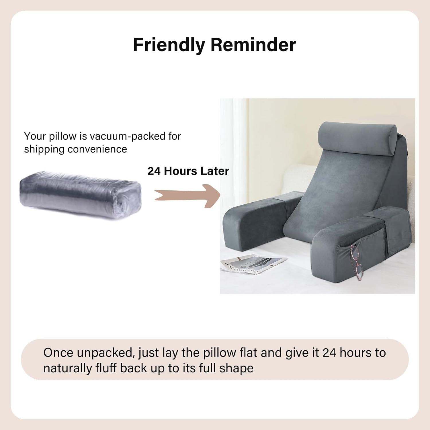 ENITYA Reading Pillow for Bed Sitting and Resting