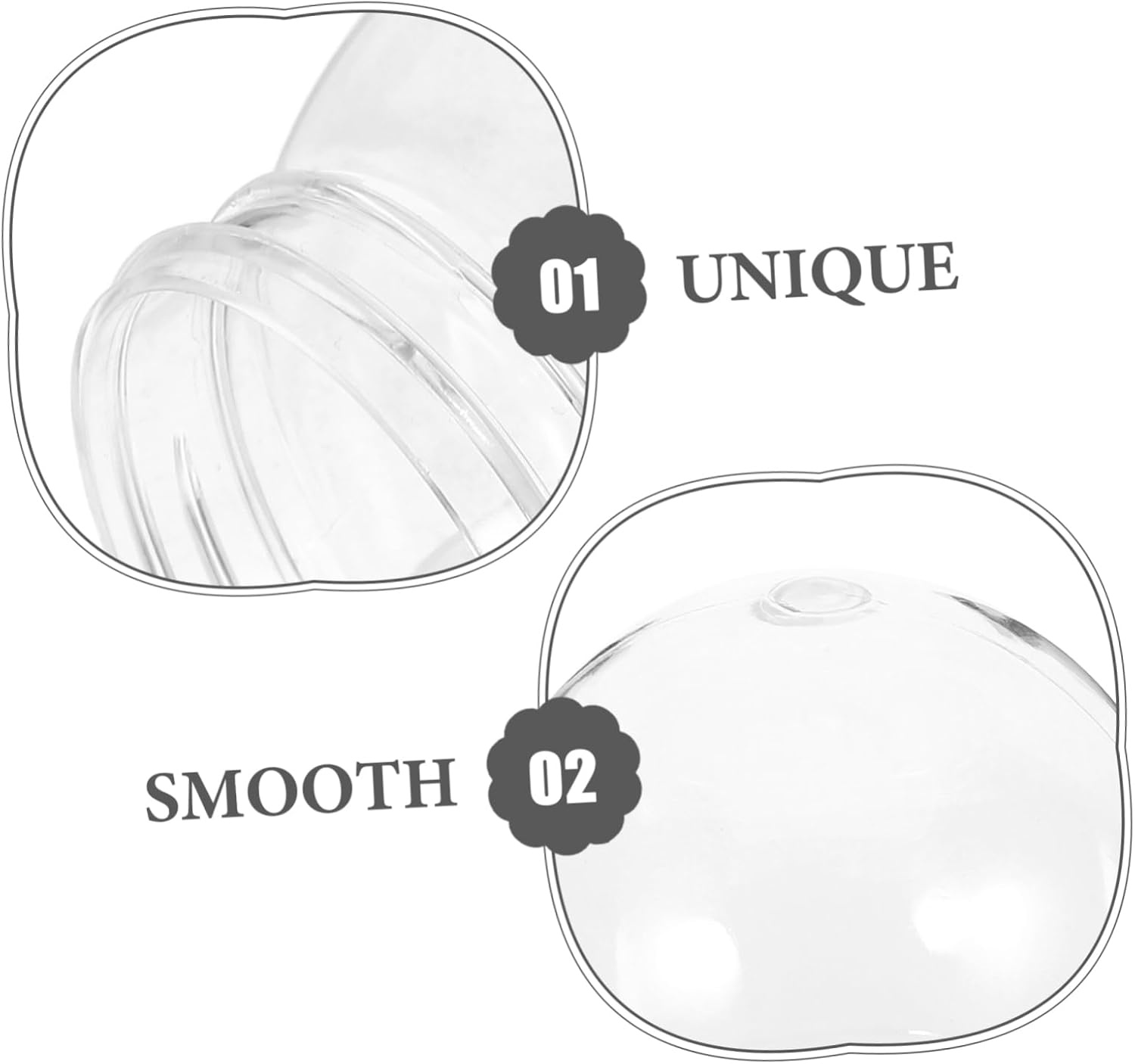 Luxshiny 10PCS 140ml Plastic Candy Jars with Lids