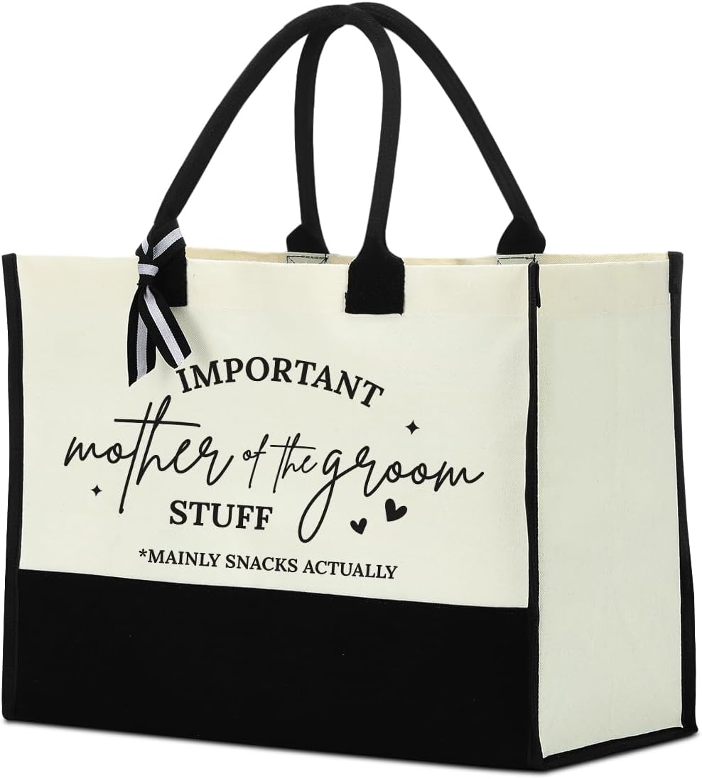 MIOOKISS Canvas Tote Bag for Women Wedding Gift