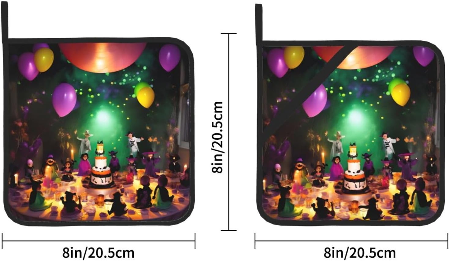 Halloween Party Kitchen Set with Heat Resistant Gloves