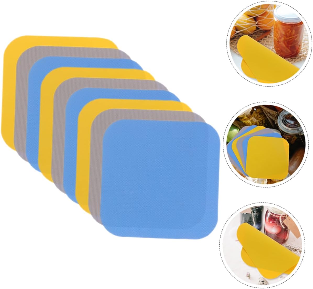 9pcs Rubber Jar Opener Grip Mat Bottle Opener
