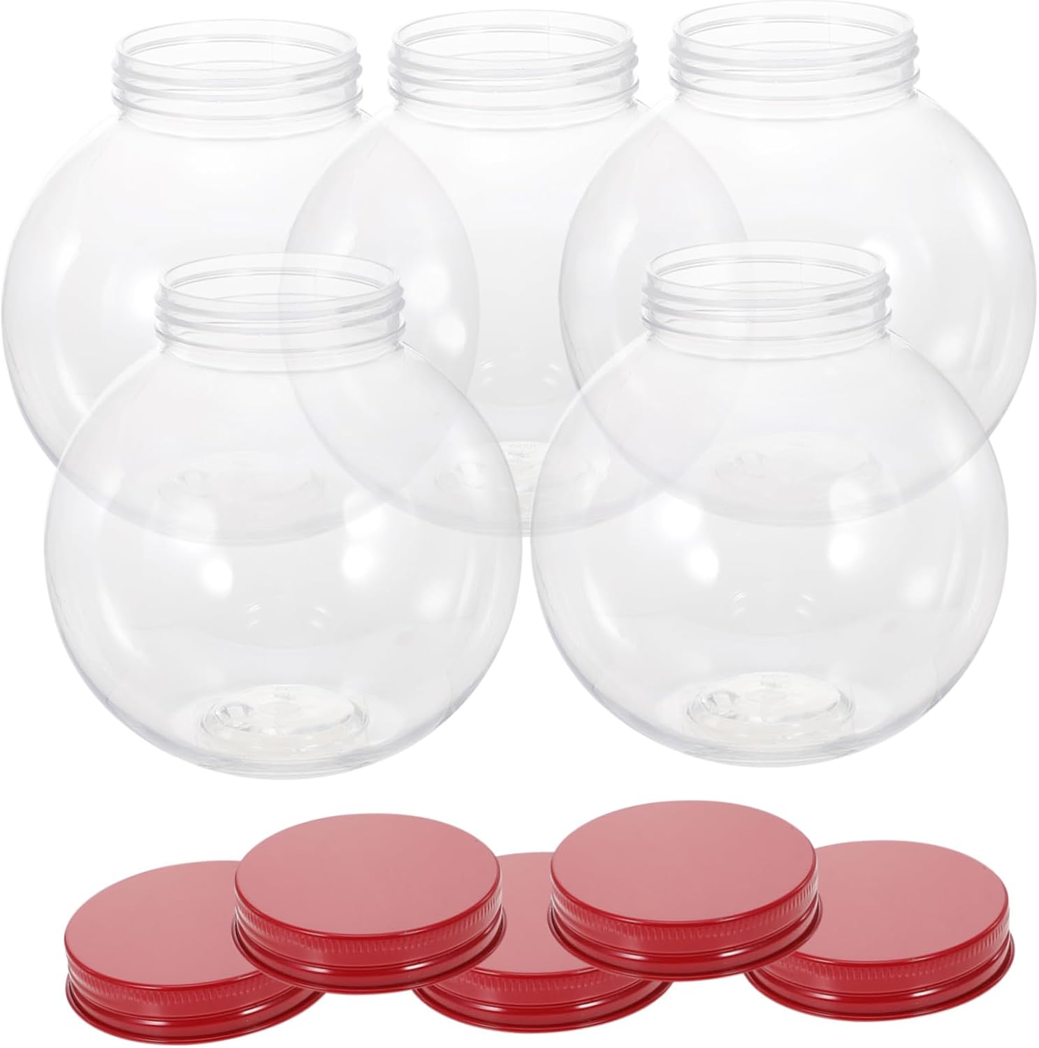 5pcs Christmas Shaped Candy Storage Jars with Seal Lids